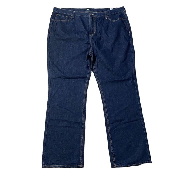 Old Navy Men's Sz 46X34 Straight Leg Jeans Dark Wash 5 Pockets New with tags - Picture 1 of 8
